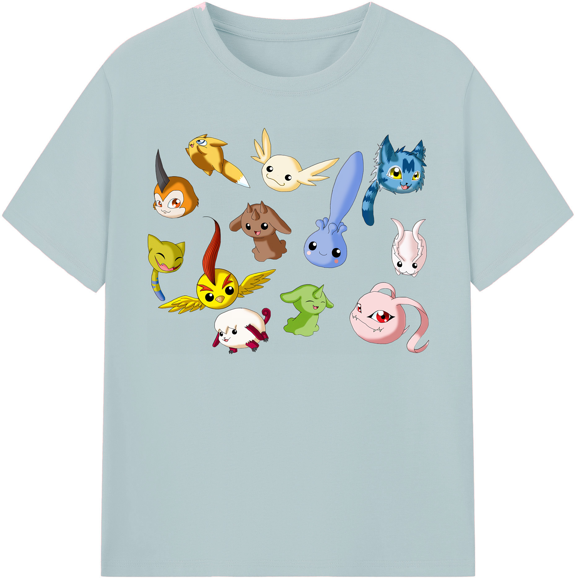 （画像用） Digimon デジタルモンスター/デジモン 綿100％半袖Tシャツ（フロントプリント）